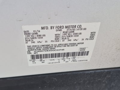 2016 Ford Explorer XLT