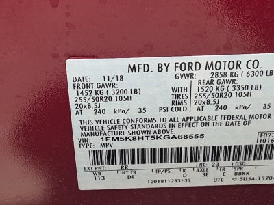 2019 Ford Explorer Platinum