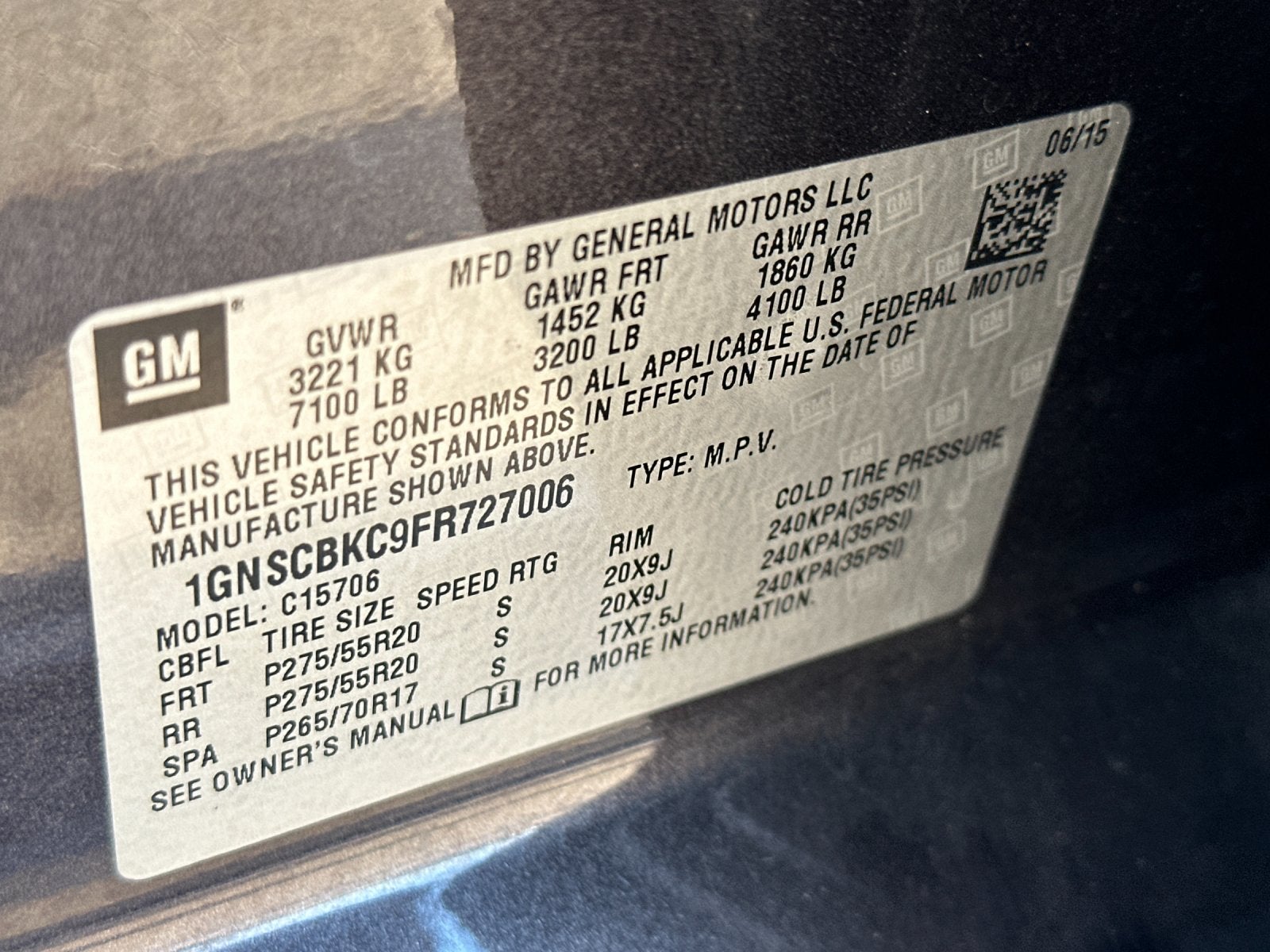 2015 Chevrolet Tahoe LT