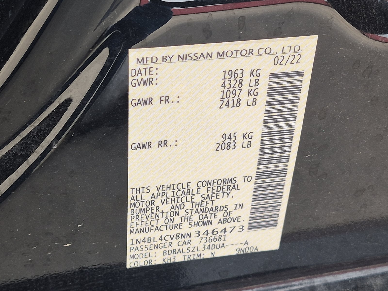2022 Nissan Altima 2.5 SR