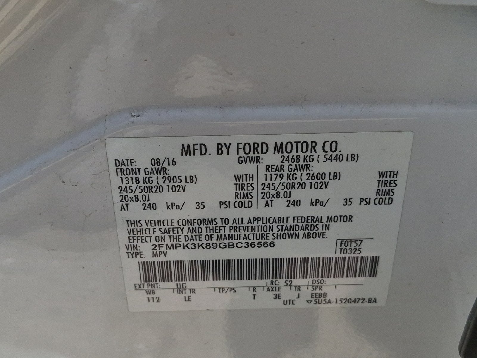 2016 Ford Edge Titanium