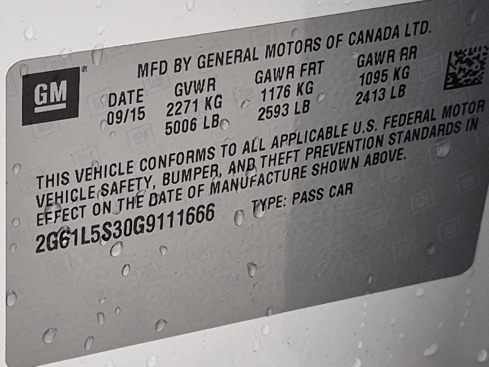 2016 Cadillac XTS Standard