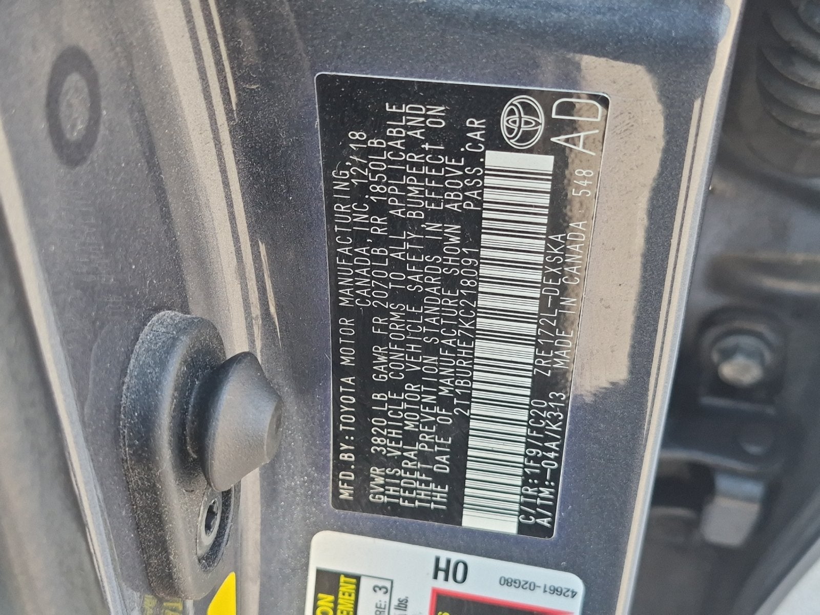 2019 Toyota Corolla SE