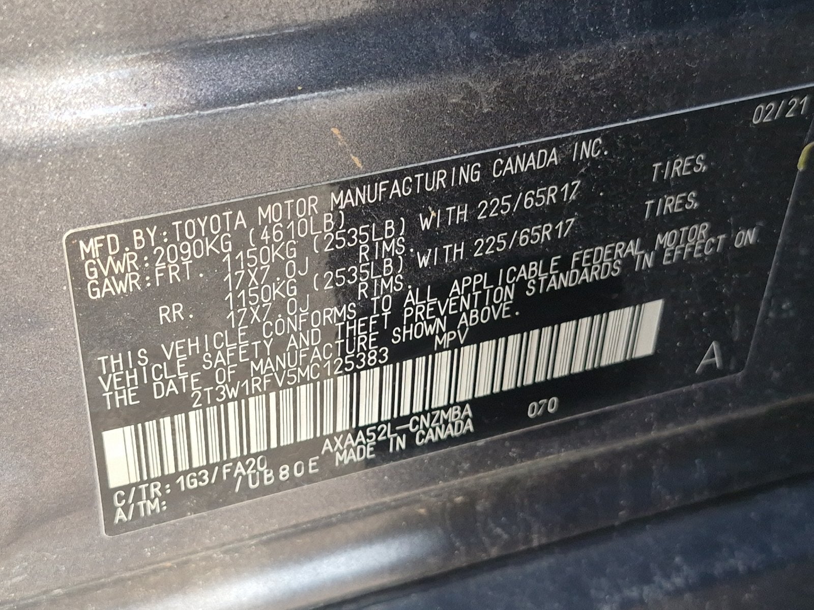 2021 Toyota RAV4 XLE