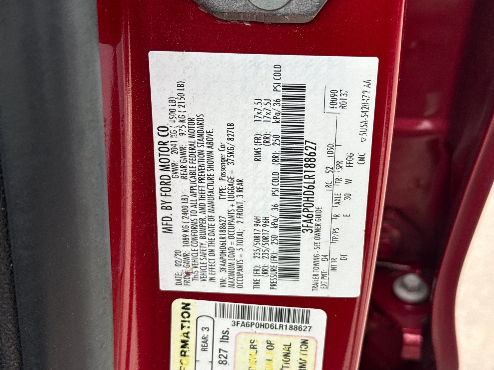 2020 Ford Fusion SE