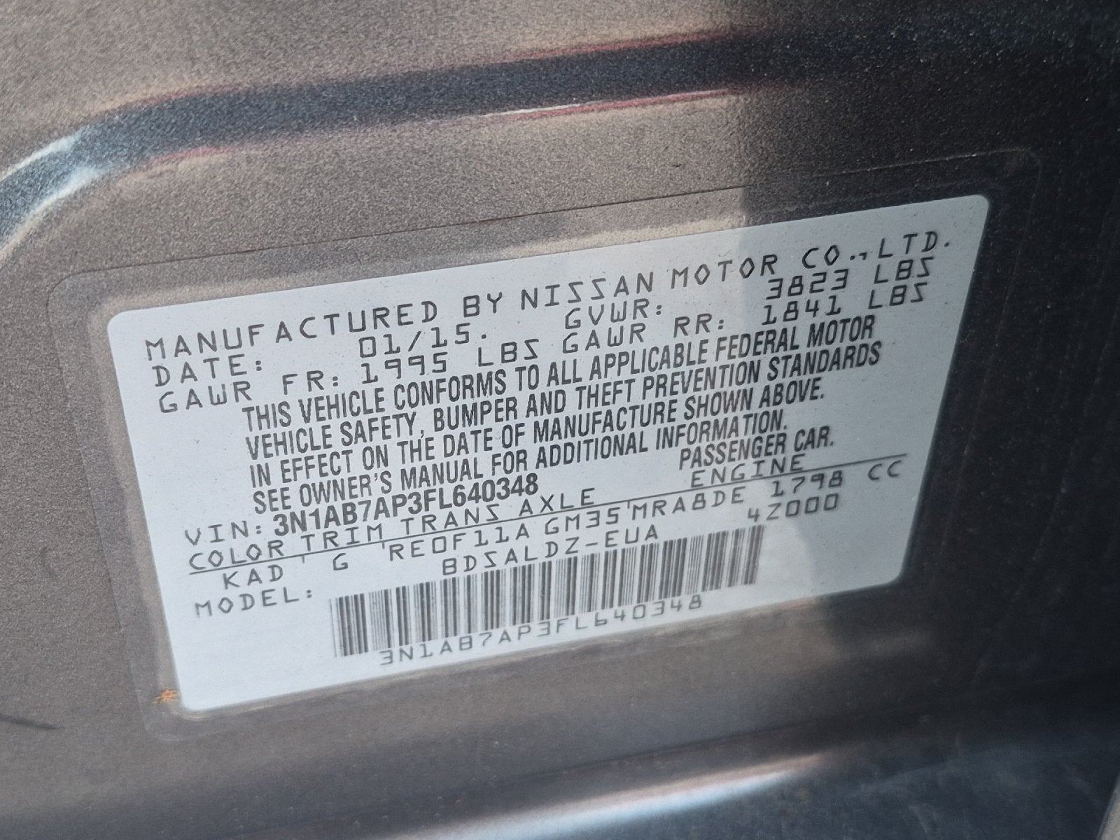 2015 Nissan Sentra SV