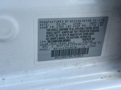 2024 Nissan Versa 1.6 S