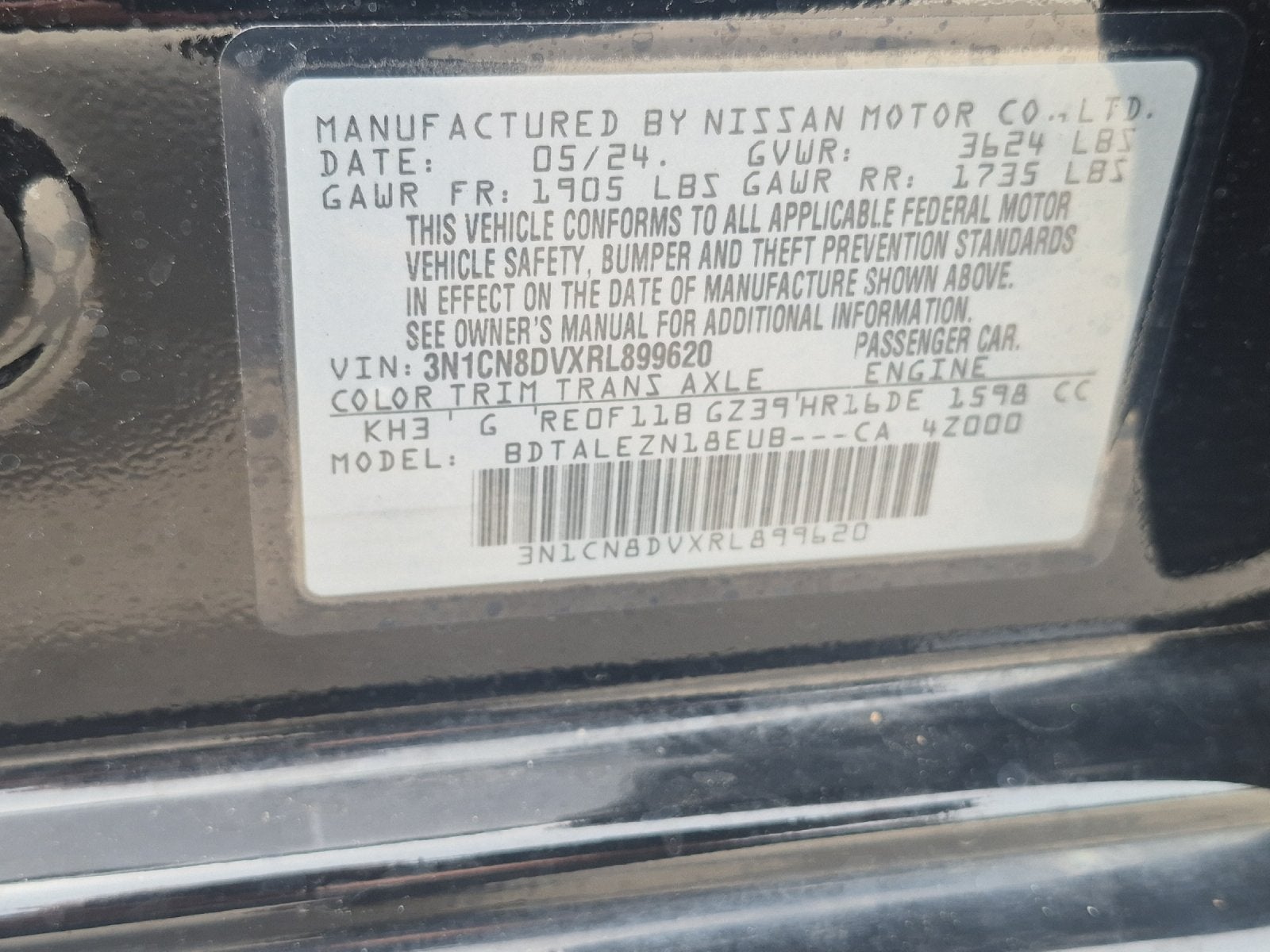 2024 Nissan Versa 1.6 S