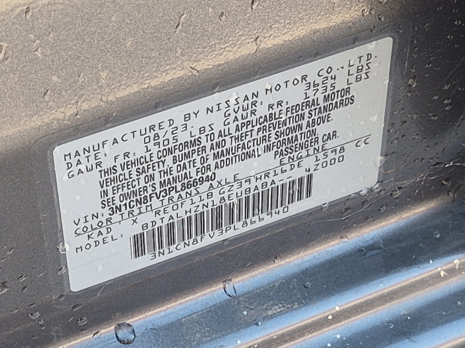 2023 Nissan Versa 1.6 SR