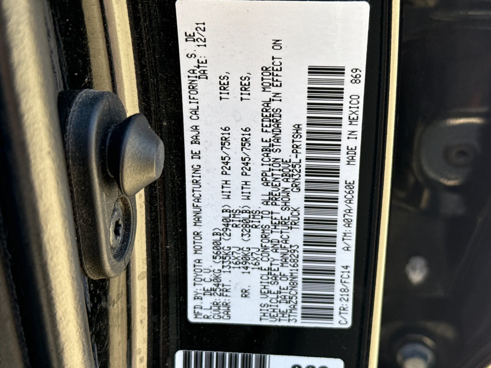 2022 Toyota Tacoma SR5 V6