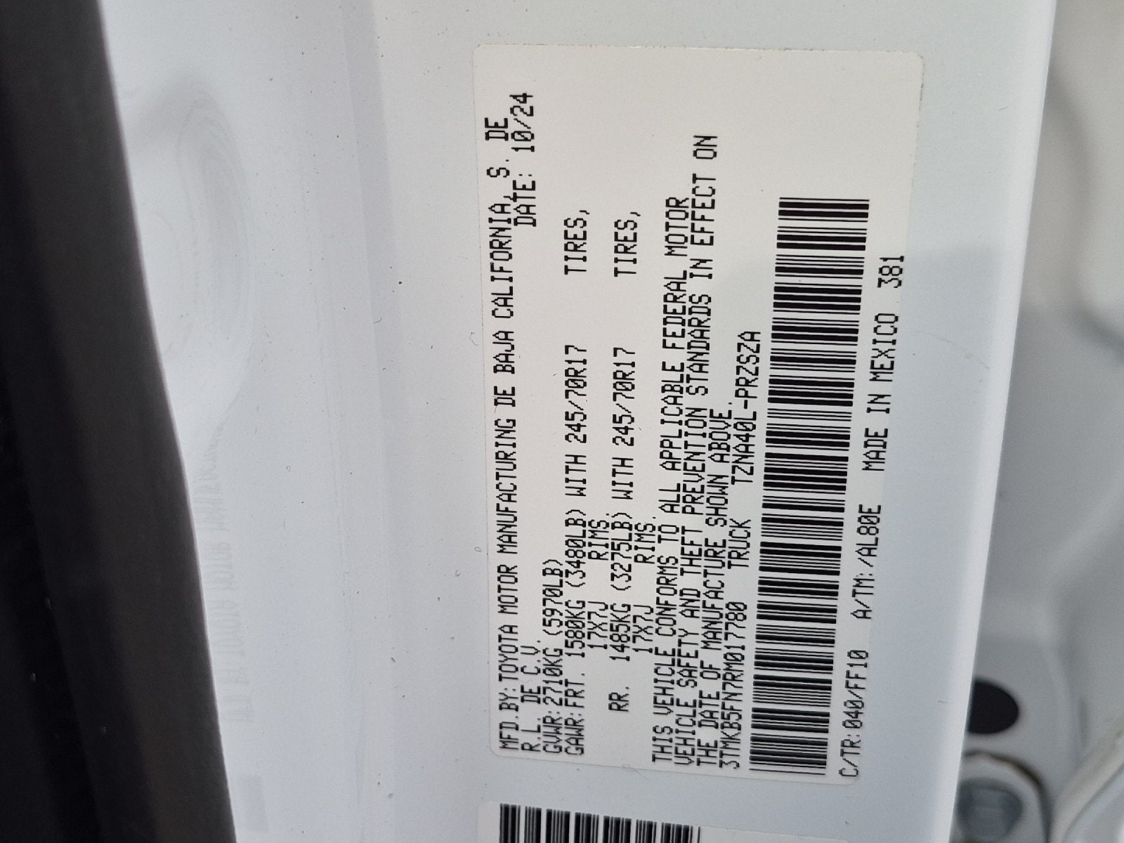 2024 Toyota Tacoma SR5