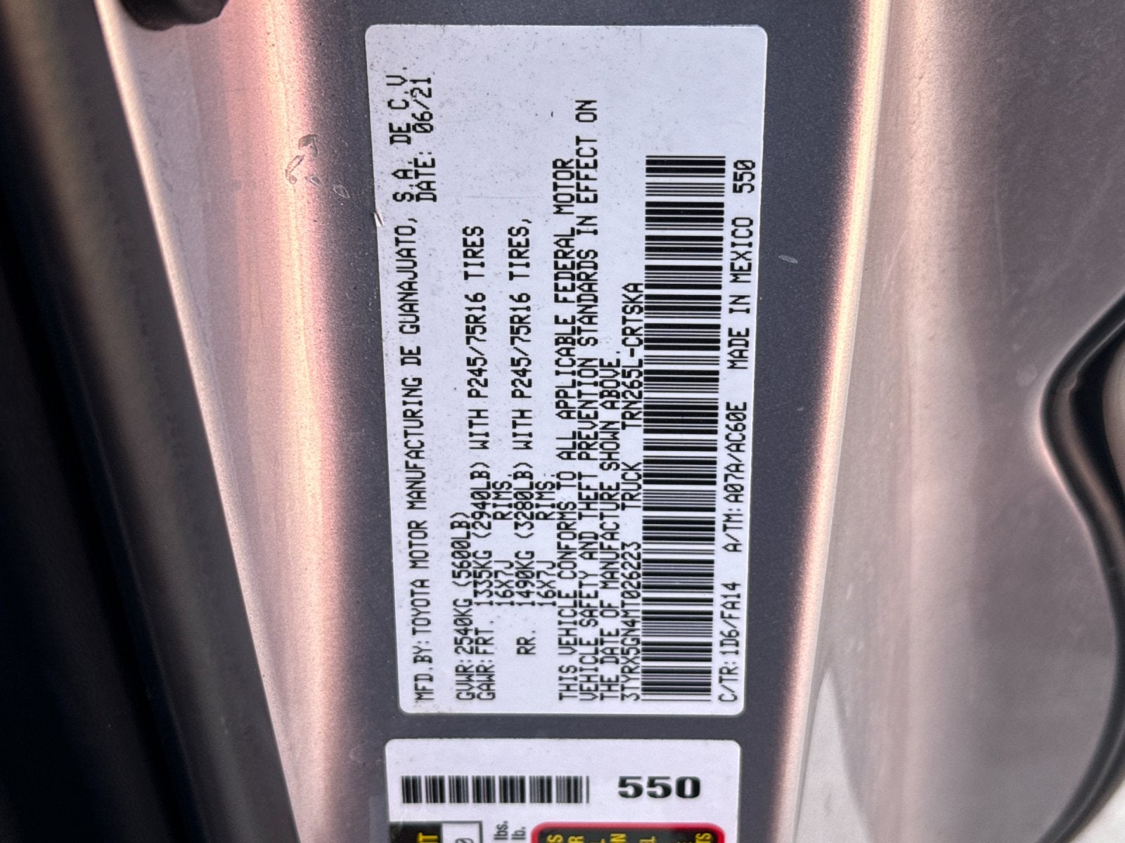 2021 Toyota Tacoma SR