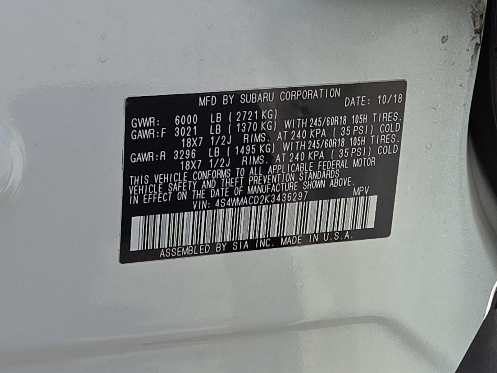 2019 Subaru Ascent Premium