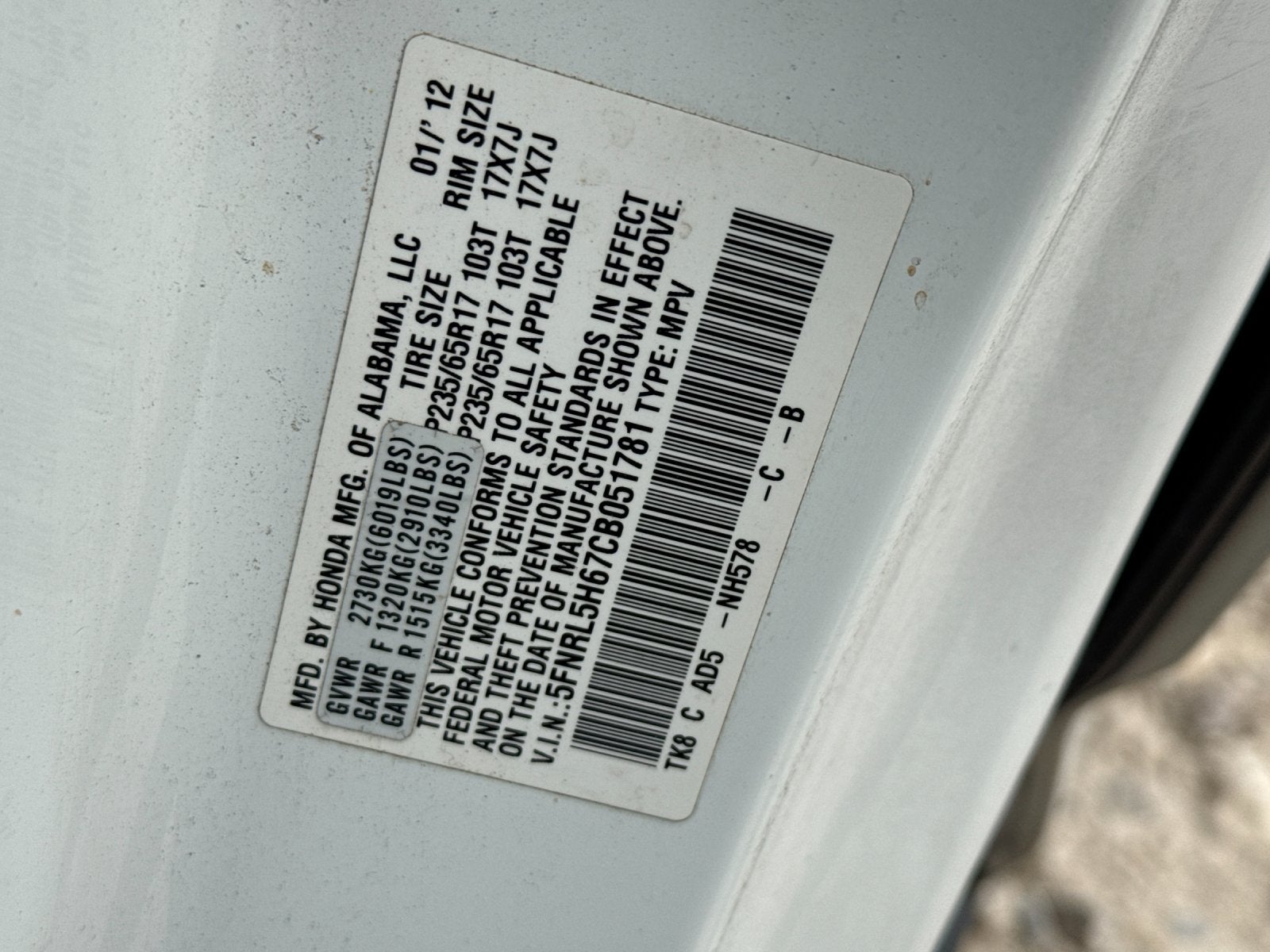 2012 Honda Odyssey EX-L