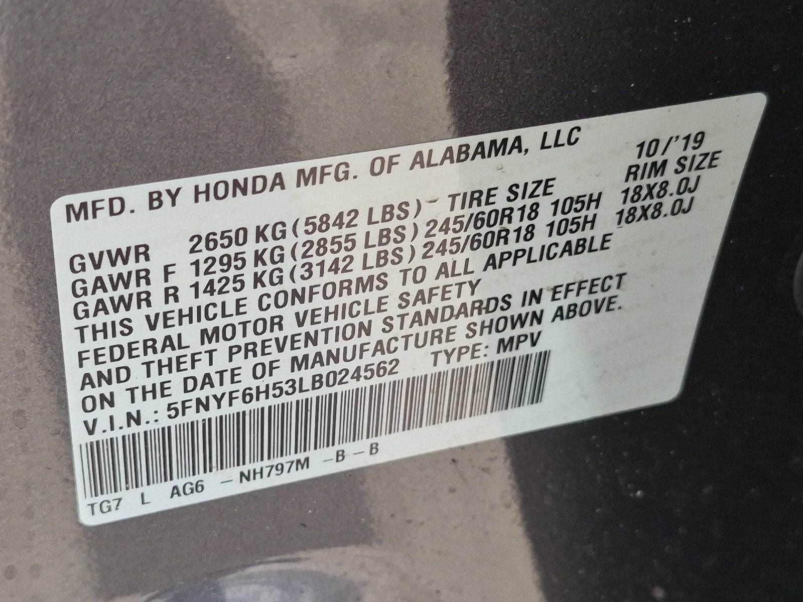 2020 Honda Pilot EX-L