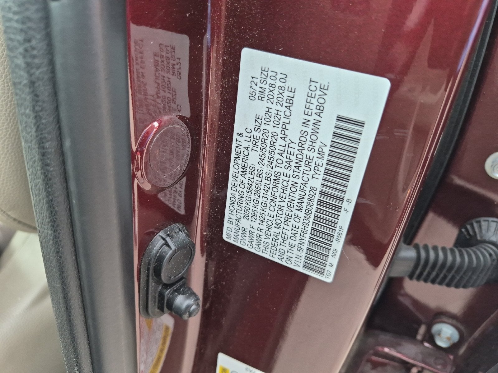 2021 Honda Pilot Touring 8 Passenger