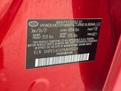 2021 Hyundai Sonata SE