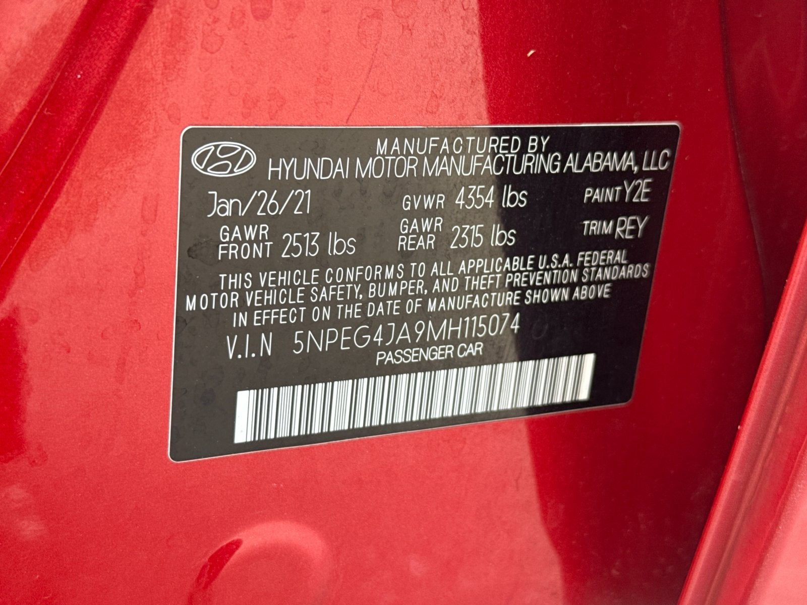 2021 Hyundai Sonata SE