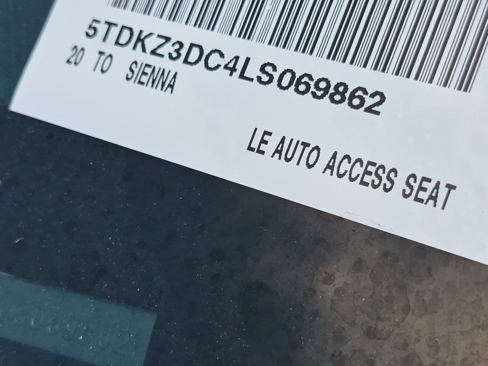 2020 Toyota Sienna LE 8 Passenger