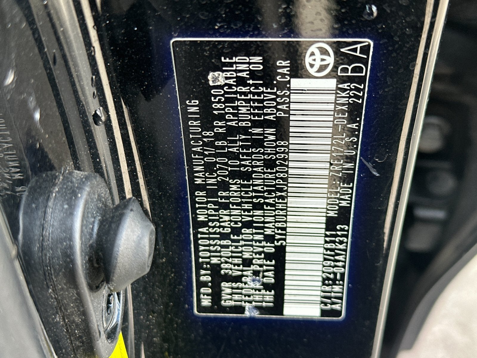 2018 Toyota Corolla LE