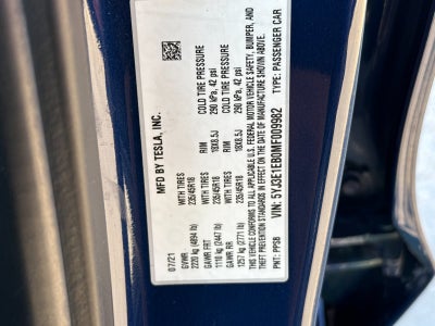 2021 Tesla Model 3 Long Range
